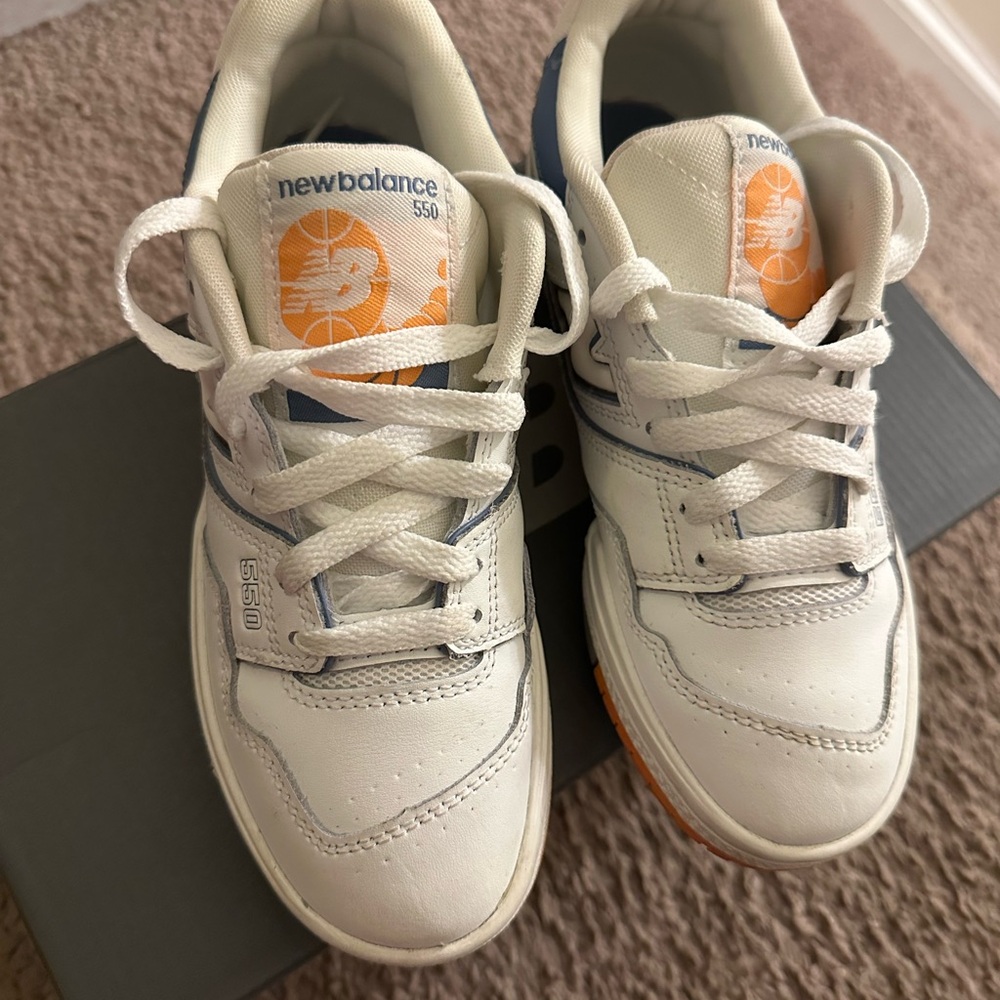 New Balance Kids' Sneakers in White and Orange